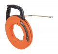 Klein Tools 56380 Multi-Groove Fiberglass Fish Tape with spiral steel leader, 100&#039;-