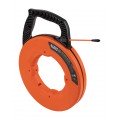 Klein Tools 56382 Fil de tirage en fibre de verre &amp;agrave; rainures multiples avec pointe en nylon, 15 m de longueur-