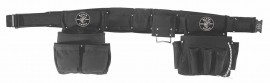 Klein Tools 5710M Ensemble combo 4 pi&amp;egrave;ces poches &amp;eacute;lectricien, ceinture taille moyenne-