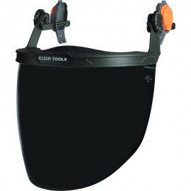 Klein Tools 60473 &amp;Eacute;cran facial pour casque de s&amp;eacute;curit&amp;eacute; et casque de chantier de style casquette, teinte grise-