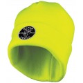 Klein Tools 60568 Heavy Knit Hat, high-visibility yellow, patch logo-