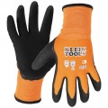 Klein Tools 60837 Gants d'hiver enduits en tricot, r&amp;eacute;sistance aux coupures de niveau&amp;nbsp;A1, compatibilit&amp;eacute; avec les &amp;eacute;crans tactiles, tr&amp;egrave;s grand-