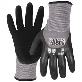 Klein Tools 60840 Gants d&#039;hiver enduits en tricot, r&amp;eacute;sistance aux coupures de niveau&amp;nbsp;A4, compatibilit&amp;eacute; avec les &amp;eacute;crans tactiles, tr&amp;egrave;s grand-