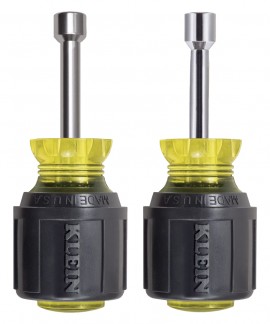 Klein Tools 610 Jeu de 2 tourne-&amp;eacute;crous courts, tige de 4 cm-