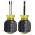 Klein Tools 610 Jeu de 2 tourne-&amp;eacute;crous courts, tige de 4 cm-