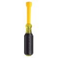 Klein Tools 640-1/4 Coated Nut Driver, 0.25&quot;, 3&quot; hollow shaft-