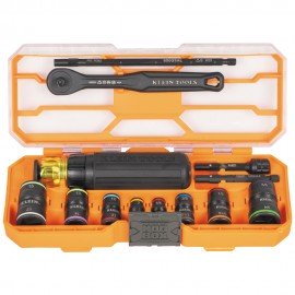Klein Tools 65242 Jeu de douilles &amp;agrave; choc interchangeables &amp;agrave; cliquet Flip-16 KNECT&amp;trade;-