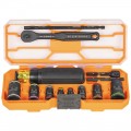 Klein Tools 65242 Jeu de douilles &amp;agrave; choc interchangeables &amp;agrave; cliquet Flip-16 KNECT&amp;trade;-