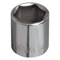 Klein Tools 65912 Metric 6-Point Socket, 12 mm, 0.38" drive-