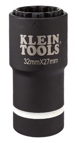 Klein Tools 66054E 2-in-1 Metric Impact Socket, 12-point, 32 x 27 mm-