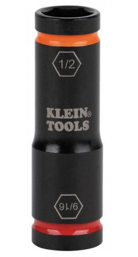 Klein Tools 66076 Douille &amp;agrave; choc interchangeable, 9/16&amp;nbsp;po et 1/2&amp;nbsp;po-