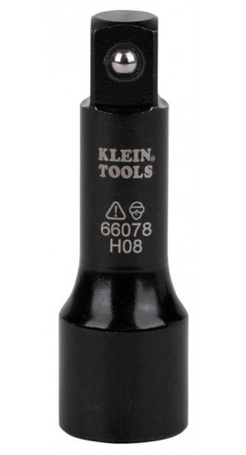 Klein Tools 66078 Flip Impact Socket Adapter, Large, 1/2 to 1/2-Inch-