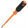 Klein Tools 6816INS Tournevis isol&amp;eacute; &amp;agrave; pointe d&#039;&amp;eacute;b&amp;eacute;niste de 0,48 cm, tige ronde de 15 cm-
