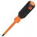 Klein Tools 6824INS Insulated Screwdriver, &amp;frac14;&amp;quot; cabinet tip, 4&amp;quot; round shank-