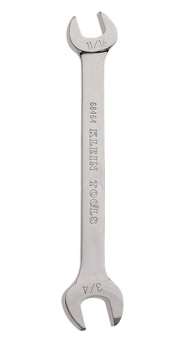 Klein Tools 68464 Open-End Wrench, 0.6875 and 0.75" ends-