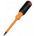 Klein Tools 6884INS Tournevis isol&amp;eacute; &amp;agrave; t&amp;ecirc;te carr&amp;eacute;e n&amp;deg; 1, tige de 10,2 cm-