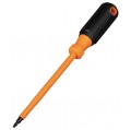 Klein Tools 6886INS Tournevis isol&amp;eacute; &amp;agrave; t&amp;ecirc;te carr&amp;eacute;e n&amp;deg; 1, tige de 15,2 cm-