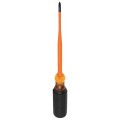 Klein Tools 6956INS Tournevis isol&amp;eacute; class&amp;eacute; 1000 V &amp;agrave; pointe mince, t&amp;ecirc;te cruciforme n&amp;deg; 1, 15,2 cm-