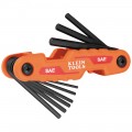 Klein Tools 70540 Compact Folding Hex Key Set, SAE-