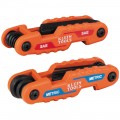 Klein Tools 70542 Compact Folding Hex Key Kit, SAE and Metric-