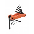 Klein Tools 70550 Pro Folding Hex Key Set, 11 keys-