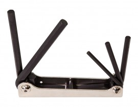 Klein Tools 70579 Jeu de 5 cl&amp;eacute;s hexagonales SAE repliables, 137 mm-