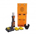 Klein Tools BAT207T2 Pince &amp;agrave; sertir &amp;agrave; batterie, rainure D3, 2 Ah-