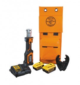 Klein Tools BAT207T234H Pince &amp;agrave; sertir &amp;agrave; batterie, t&amp;ecirc;te &amp;agrave; matrice &amp;laquo; O &amp;raquo;, 4 Ah-