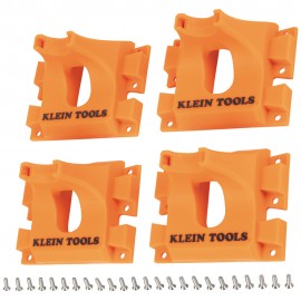 Klein Tools BCRP04 Pi&amp;egrave;ces d'ancrage, syst&amp;egrave;me de crochets en S, syst&amp;egrave;me de rail, paquet de 4-