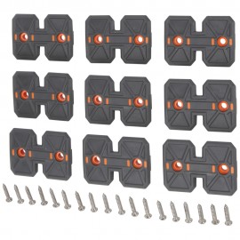 Klein Tools BCRP05 Rabats pour module de rangement rigide pour outils, syst&amp;egrave;me de rail, paquet de 9-