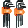 Klein Tools BLS22 Long Ball End Hex Key Set, SAE and Metric, 22-Piece-