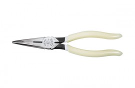 Klein Tools D203-8-GLW Hi-Viz Long Nose Side Cutting Pliers, 8"-