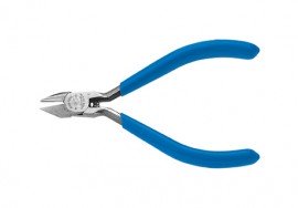 Klein Tools D259-4C Diagonal-Cutting Electronics Pliers with point nose, extra-narrow jaw, 4"-