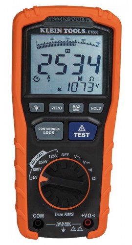 Klein Tools ET600 Insulation Resistance Tester-