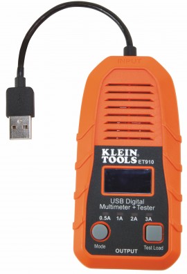Klein Tools ET910 Multim&amp;egrave;tre num&amp;eacute;rique et testeur USB‑A (type A)-