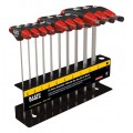 Klein Tools JTH910E 10-Piece Hex Key Set with stand, SAE, T-handle-