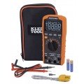 Klein Tools MM720 Digital Multimeter, TRMS Auto-Ranging, 1000V, Temp, Low Impedance-