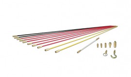 Klein Tools SRS56980 Deluxe Fish Rod Set, 33', 19-piece-