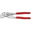 KNIPEX 86 031 80 Adjustable Plier Wrench, 7", plastic coated handles-