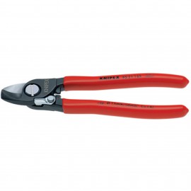 Knipex 95 21 165 Cable Shears, 6.5", with internal opening spring-