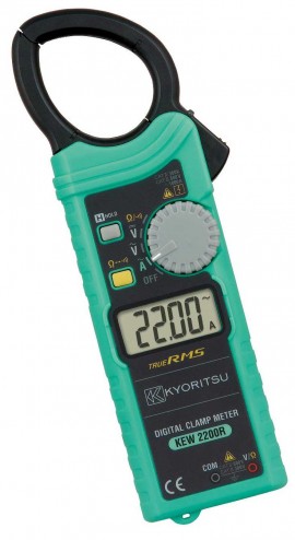 Kyoritsu 2200R AC Digital Clamp Meter, Continuity Buzzer-