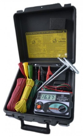 Kyoritsu 4105A-H Ground Resistance Tester, Digital, 2000&amp;Omega;-