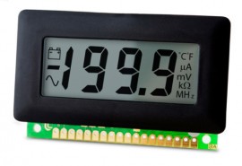 Lascar DPM 600S LCD Voltmeter with annunciators, 200 mV, single rail version-