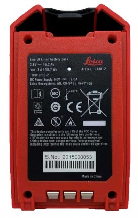 Leica 913012 Li-Ion battery pack for the L6R-1 and L6G-1-