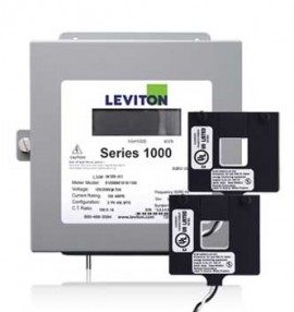 Leviton 1K240-4W VerifEye S&amp;eacute;rie 1000 Ensemble de sous-compteur int&amp;eacute;rieur 1P/3 W avec 2 transformateurs de courant &amp;agrave; noyau ouvrant, 120/240 V, 400 A-