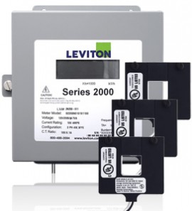Leviton 2K480-12W Indoor Three Phase Meter Kit, 277/480V, 1200A with 3 Split Core CTs-