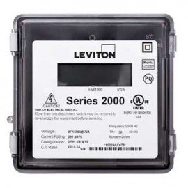 Leviton 2R208-11 VerifEye Series 2000 3PH/4W Outdoor 3-Element Meter, 120/240/208 V, 100 A-