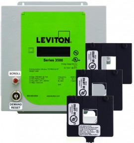 Leviton 3KUMT-01M Indoor kWh Meter Kit, 100A with 3 Split Core CTs-