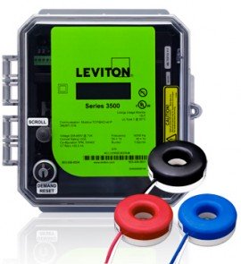 Leviton 3OUMT-4SM Outdoor kWh Meter Kit, 400A with 3 Solid Core CTs-