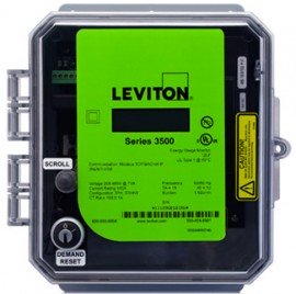 Leviton 3RUMT-01 M Compteur de kWh ext&amp;eacute;rieur, 1600 A, 208-480 V CA, compteur uniquement-